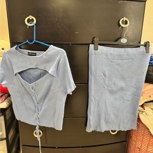 Almost Famous Blue Pencil Skirt